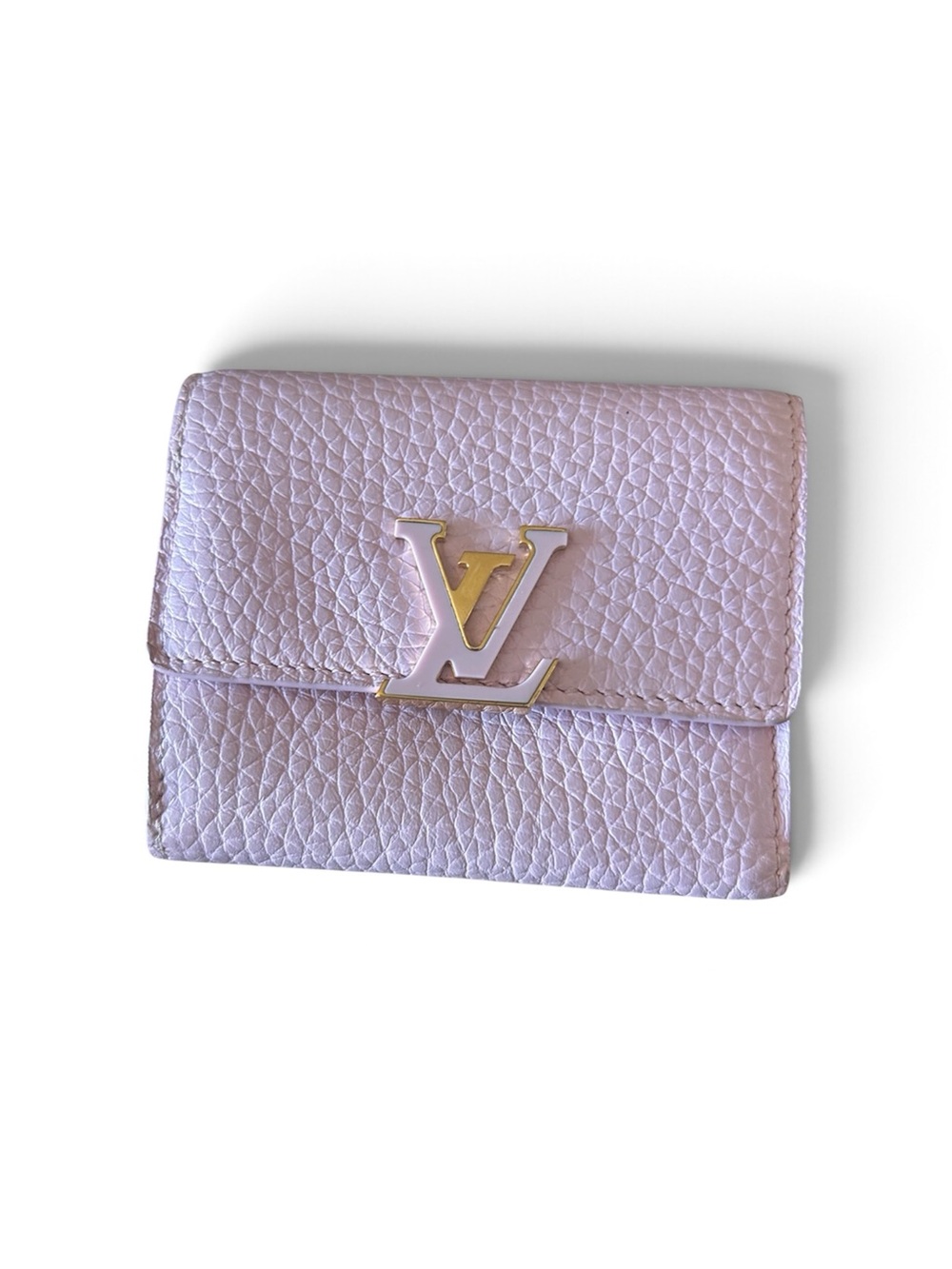 Louis Vuitton Capucines Limited Edition pink and red leather trifold wallet